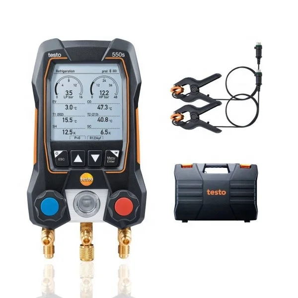 Оригинальный цифровой манометр Testo 550S 557S с зажимом 115i термометр тестовые датчики
