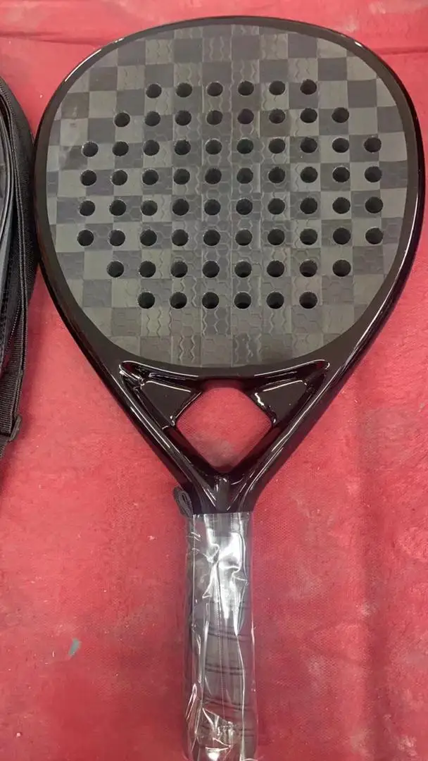 Готов к отправке высокое качество под заказ 38 мм полностью из углеродного волокна Пляжная Теннисная ракетка мягкая для