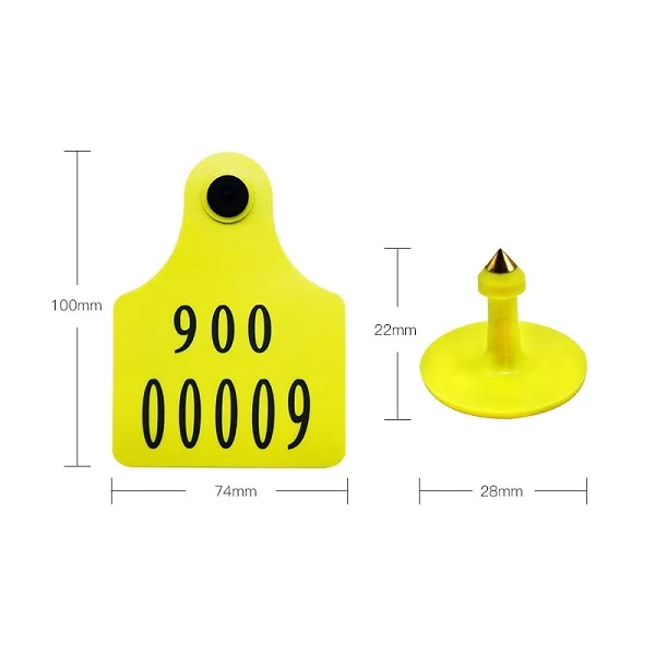 UHF RFID Animal Microchip Cow Ear Tag Identification Tag