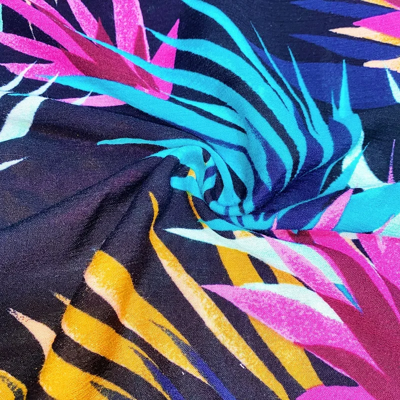 Новый продукт, ткань для платья, 100% искусственный шелк, 30*24/68*44, креп-тканый с принтом