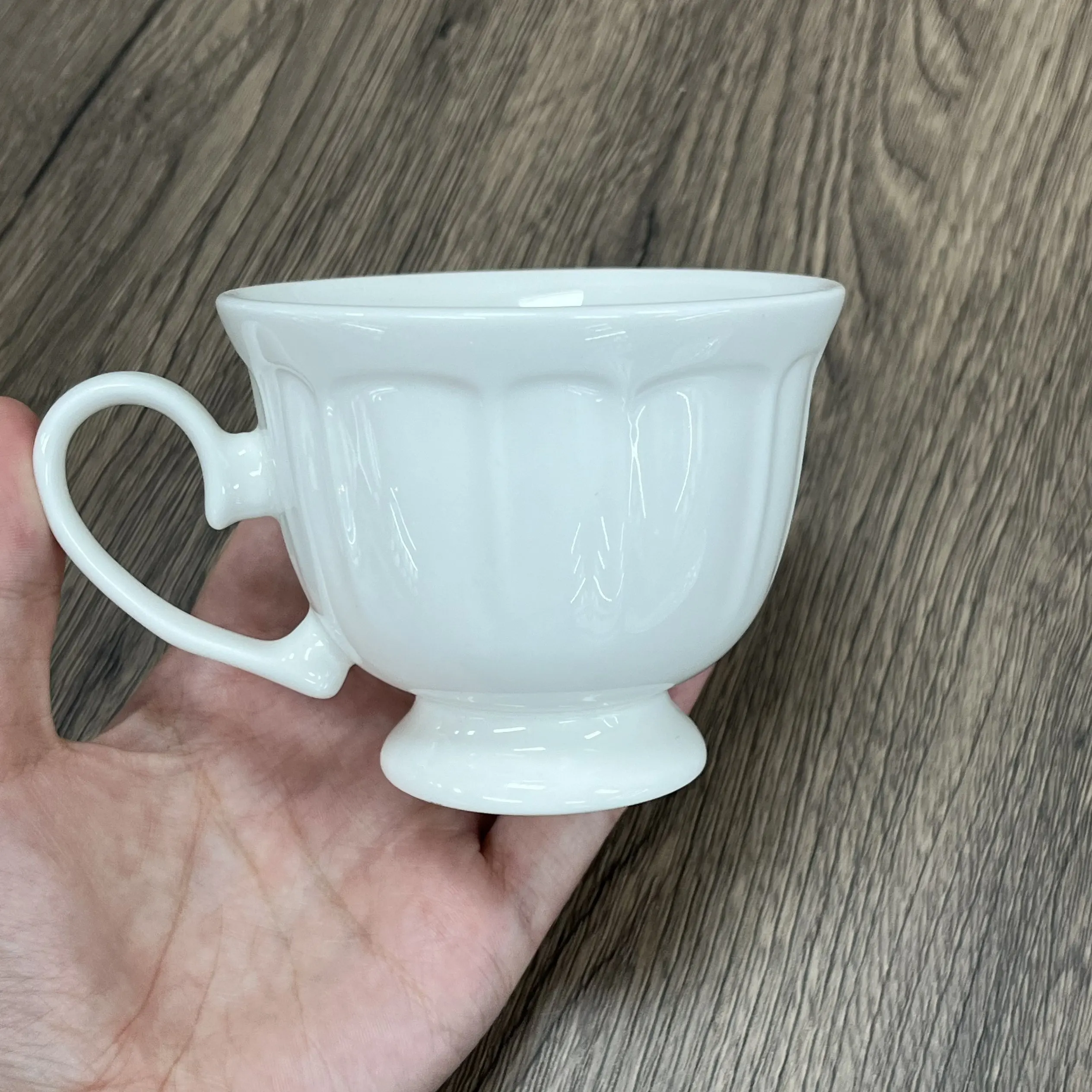 product classic french minimalist custom relief 180ml bone china cup and saucer-4