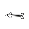 Arrow-shaped hairpin