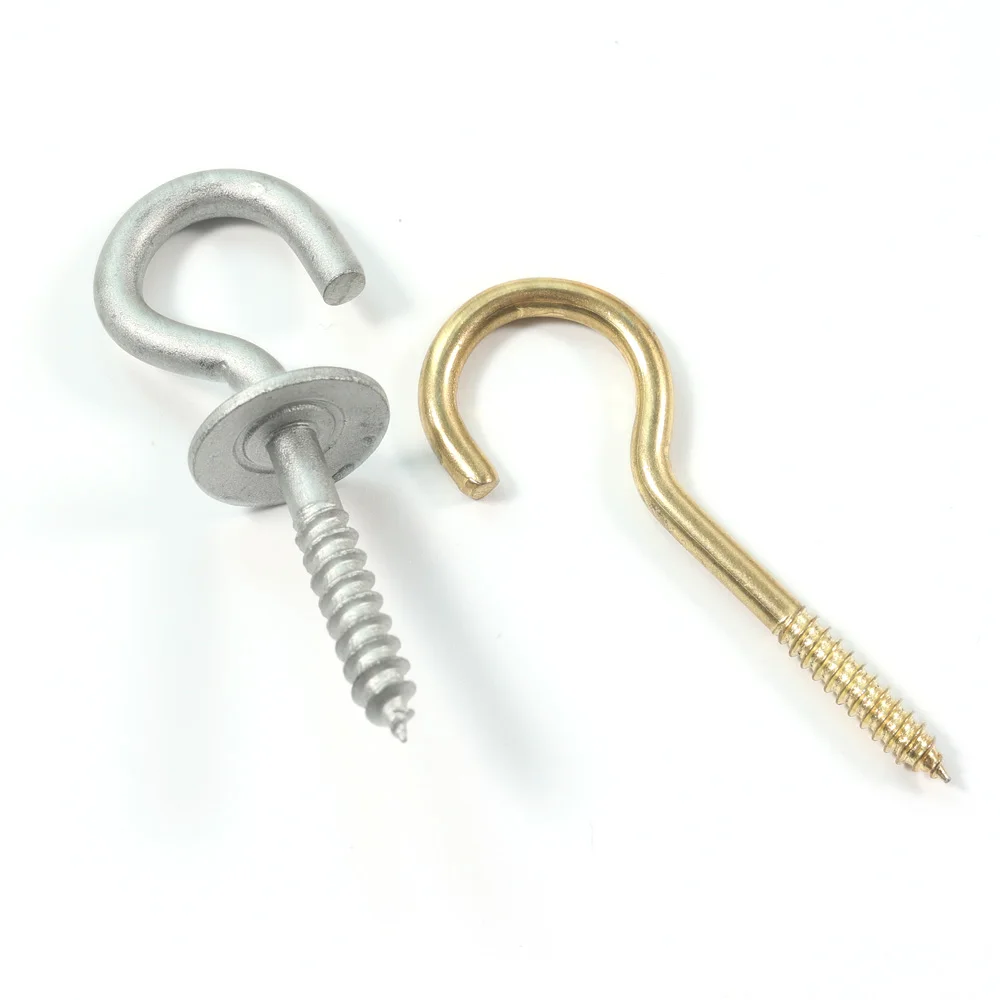 Custom Galvanized Sheep Eye Self-Tapping Screw With Circle Light Hooks Loop Ring Nail M3 M5 M8 Thread Sizes Sheep Horn Eye Bolt