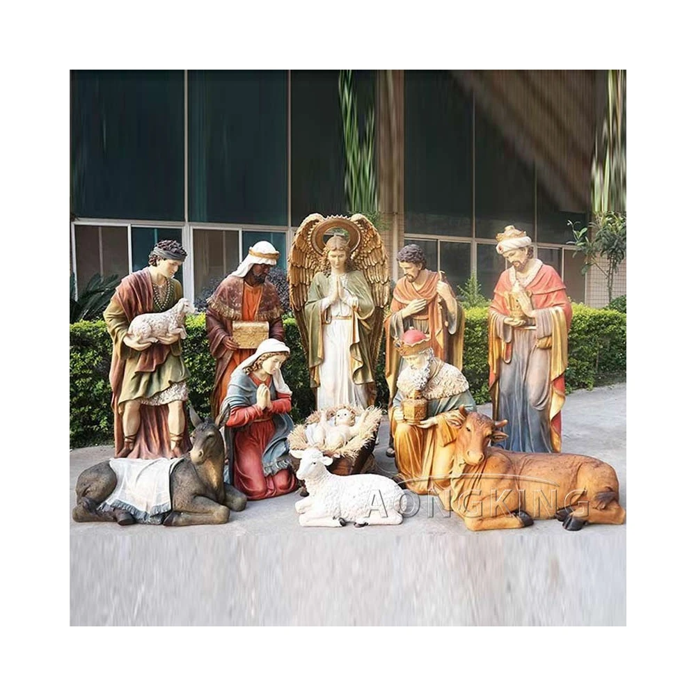 Outdoor Large Resin Fiberglass Color Nativity Scene Sculpture Buy