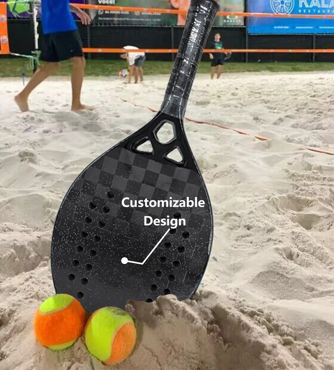 Professional Beach Tennis Racket - Custom Carbon Fiber Design, Ideal ...
