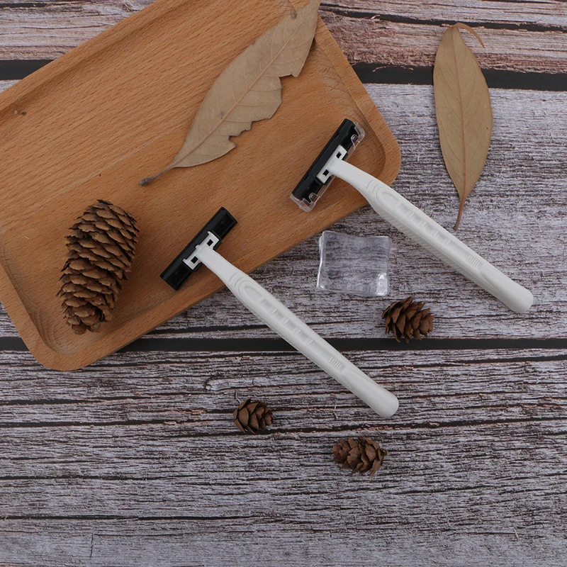Environmentally Twin Blade Biodegradable razor 2 Blade Disposable Shaving razor Men