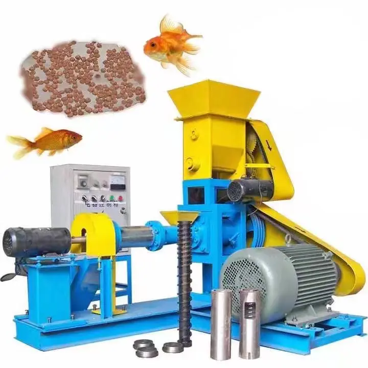 Tolcat Fish Food Manufacturing Machine Floating Fish Feed Mill Pellet Extruder Making Machine for Sale