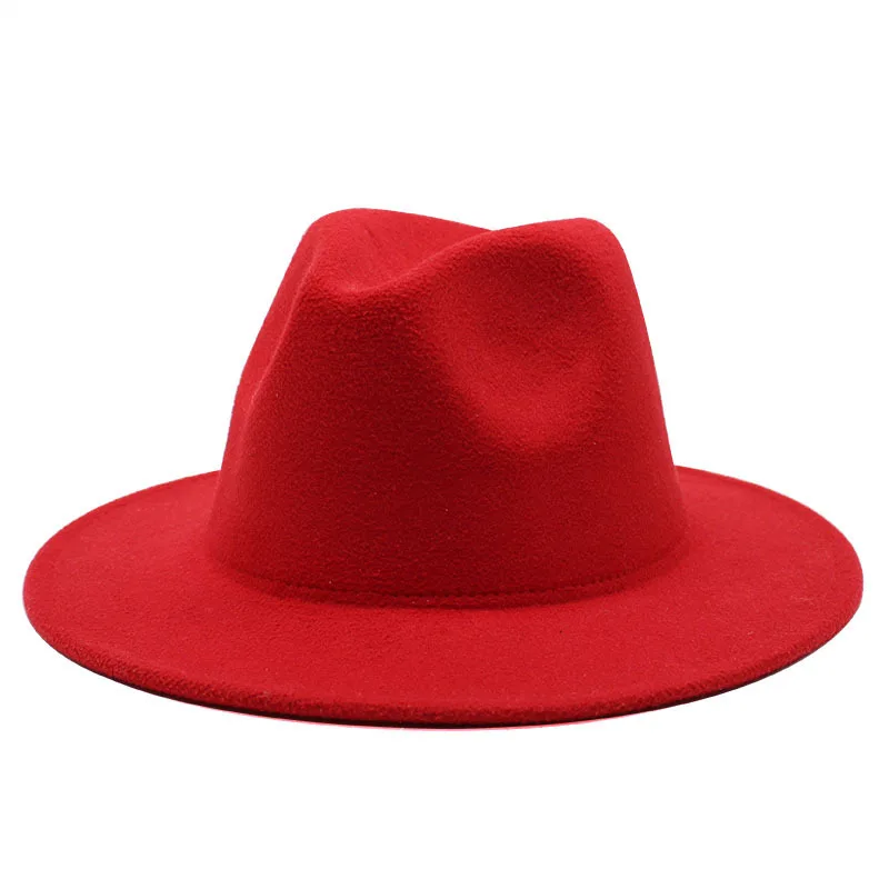 Buy Phadora Brim Fedora Hats for Women/Men,Wide Brim Hats Under Red Bottom  with Felt Band Vintage Rancher Hat, White & Red, Small-Medium at