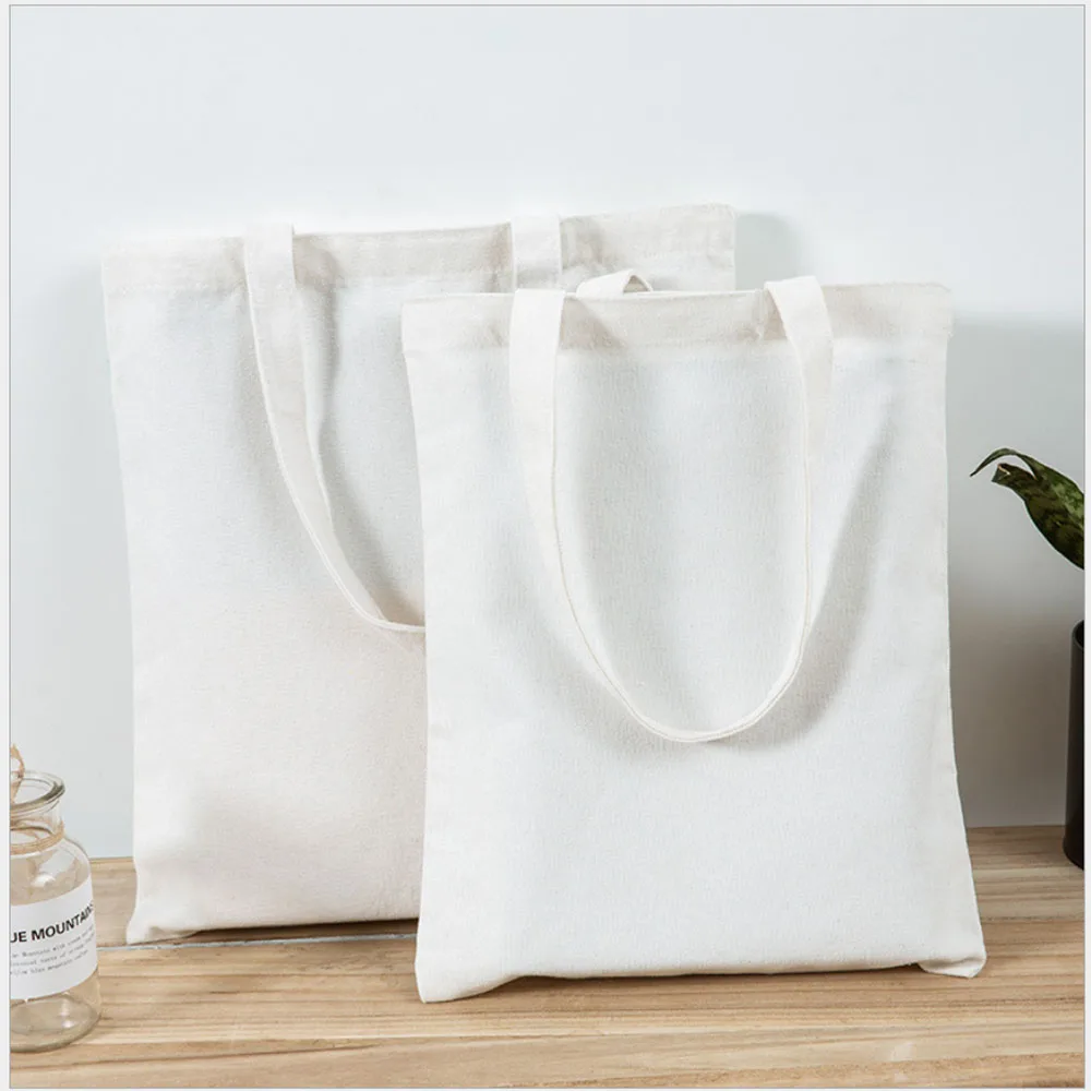 Promotional Personalized Blank Plain Cotton Canvas Bags Reusable