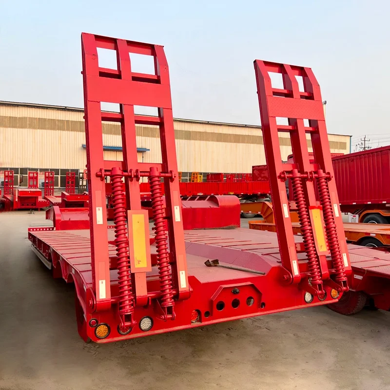 Лидер продаж, 3-осевой сверхпрочный низкорамный полуприцеп, 60 тонн, 100 тонн, низкорамный трейлер