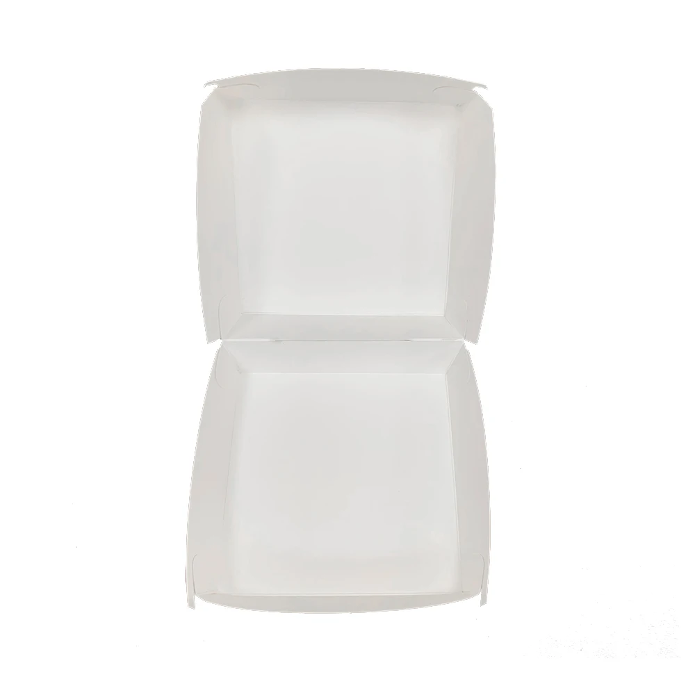 
Белая биоразлагаемая коробка для картофеля фри, гамбургеров, упаковка, картонная упаковочная коробка для бургеров с принтом на заказ 