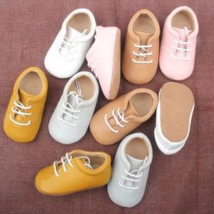 Babyhappy Custom Price Genuine Leather 0-24Months Toddler Children Soft Sole Crib Oxford Shoes Baby First Walkers