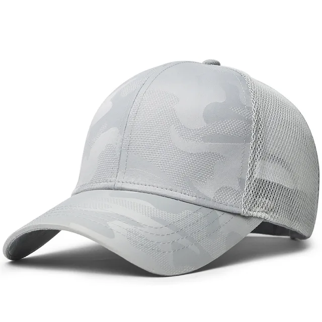 Summer camo quick drying breathable big head baseball cap sunshade sports net cap