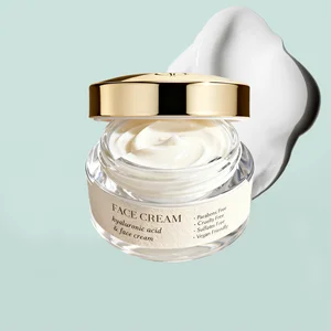 Private Label Face Cream with Green Tea Extract Ceramide and Hyaluronic Acid Lightweight Hydrating Anti Aging Moisturizer