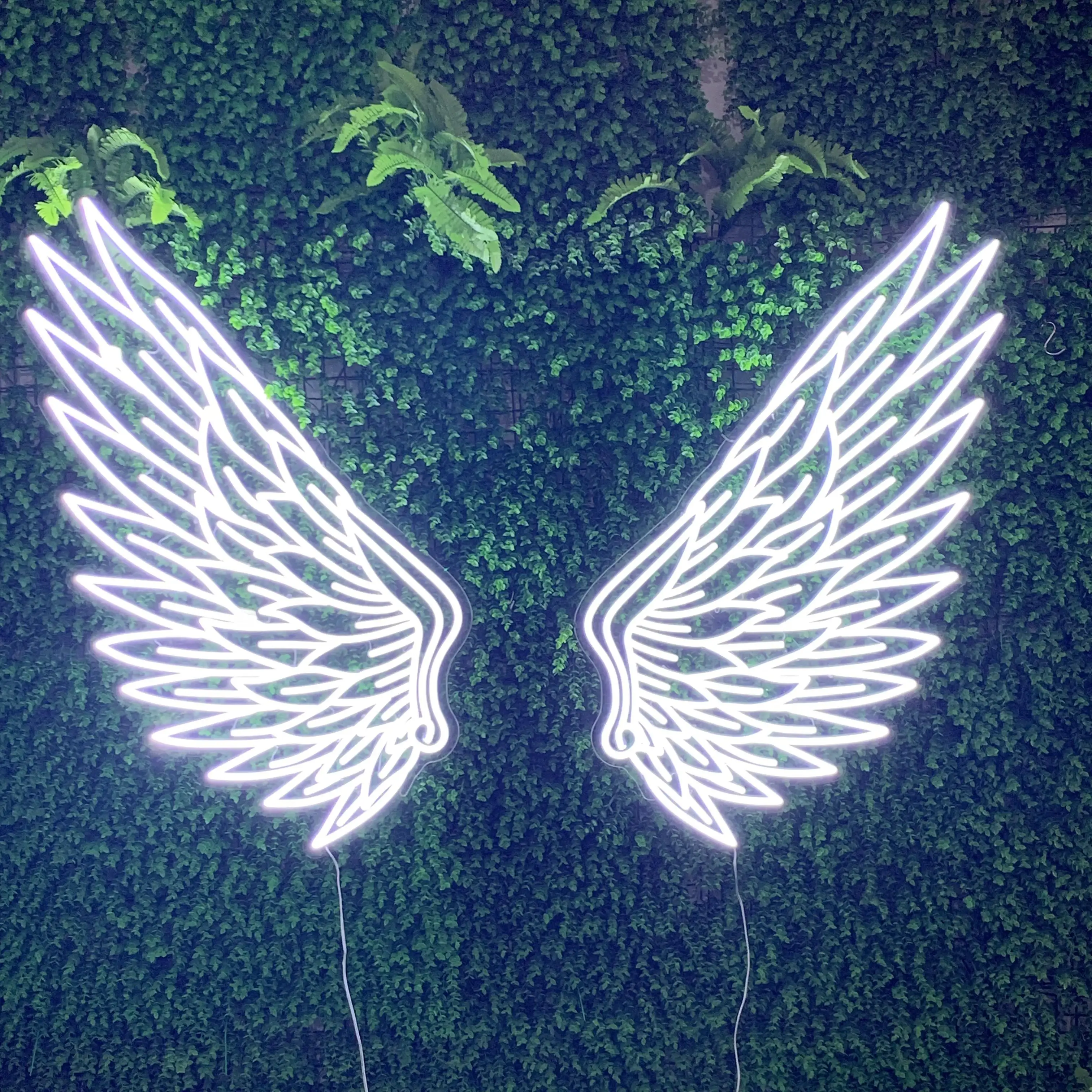 Rebow Fast Delivery High Quality Angle Wings Neon Sign Led Light for Sale Party Supplies