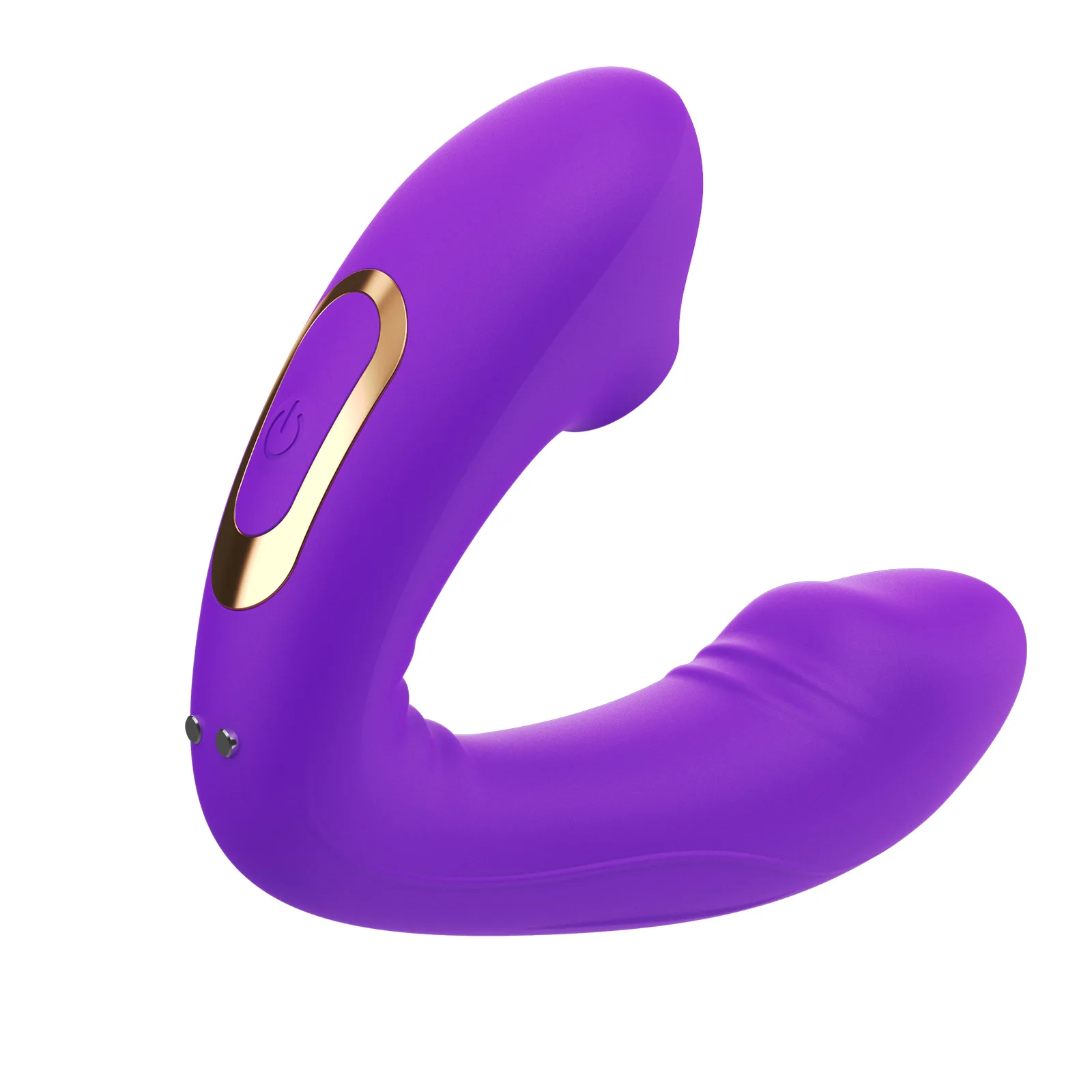 Close-up of dual stimulation zones on the wearable butterfly vibrator design