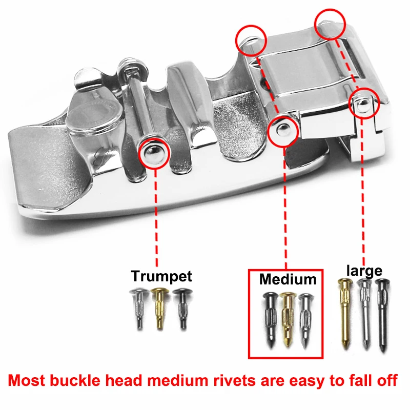 Myya Belt Buckle Pins,Edge Rivet,Screws for Repair Men Sliding Automatic Buckle Accessories Set of 12 Pieces