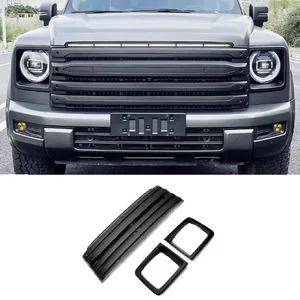 Upgraded Black ABS Material Front Center Grille for 2026 + for GWM Haval H9 Accessories