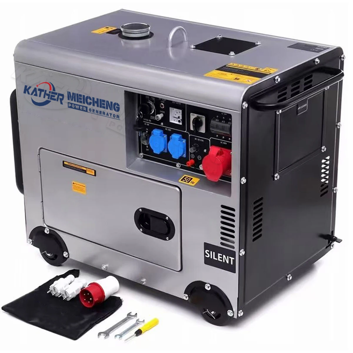 5Kva 6Kva 7Kva 8Kva 10KW 12KW 15KW Интеллектуалдық дизелді тыныш генератор, супер тыныш, дыбыстан қорғайтын, электрлік іске қосу, жеткізуге дайын