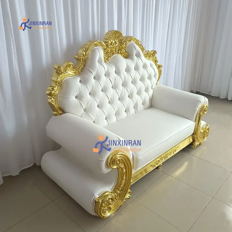 Royal Luxury Loveseat Throne Chairs Wedding White Modern Bride And