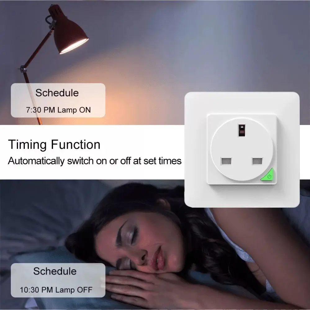 Factory Remote Control Zigbee Smart Wall Socket Uk Standard Alexa Voice