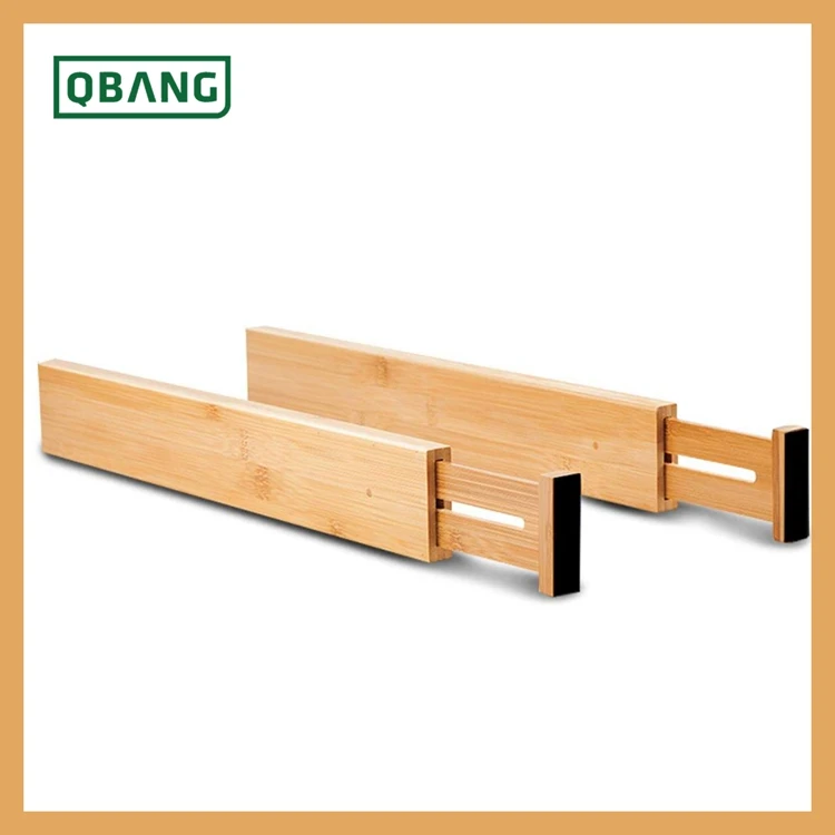 100% натуральный бамбук регулируемые и расширяющиеся ящики разделители домашний кухонный ящик органайзеры