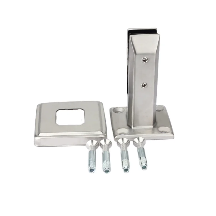 gorgeous stainless steel staircase handrail railing clamp parts glass pool fence square support fittings glass balustrade spigot