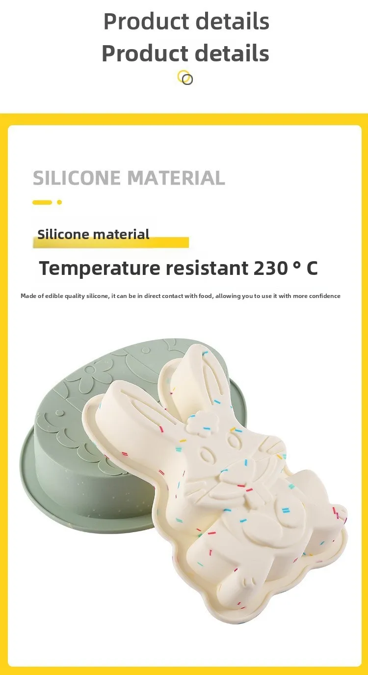 Dinosaur Egg & for Rabbit Cake Mold Colorful Silicone Macaron Baking Plate Cake Tools supplier