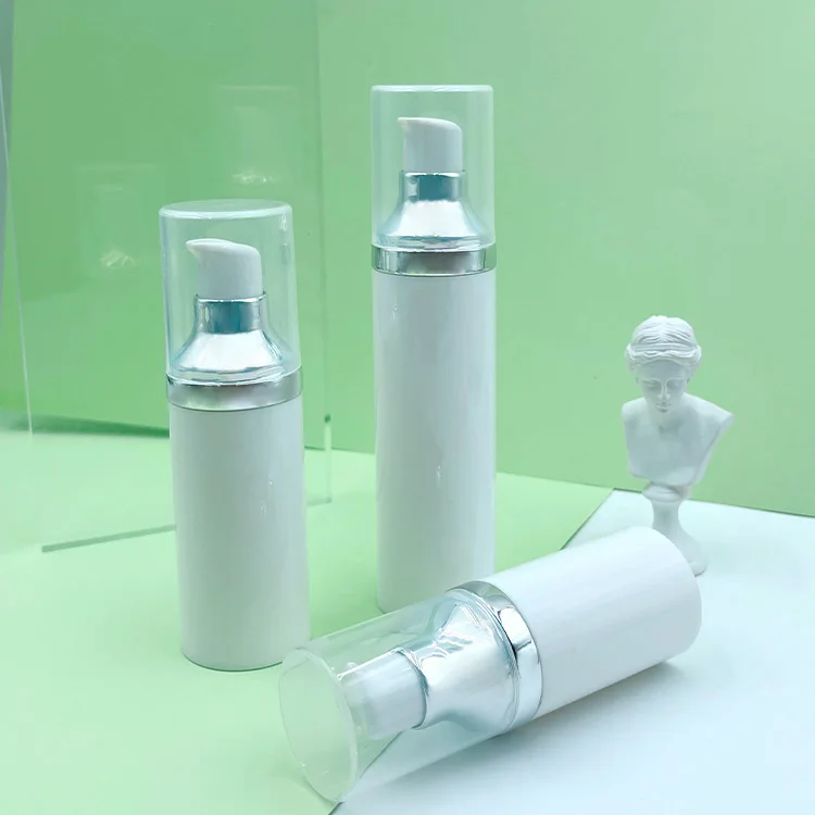 Silver Collar Airless Bottle Pump Dispenser 20ML 30ML 50ML