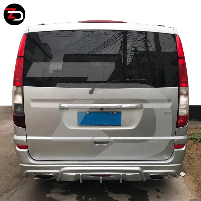 Good Fitment Wd Style Front Bumper Side Skirt Rear Bumper Exhaust Tips Body Kit For Vito Viano