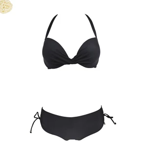 Unique Backless High Waist Beachwear Swimsuit Breathable Print 2-Piece Bikini Set for Women Custom Sexy V Neck Halter