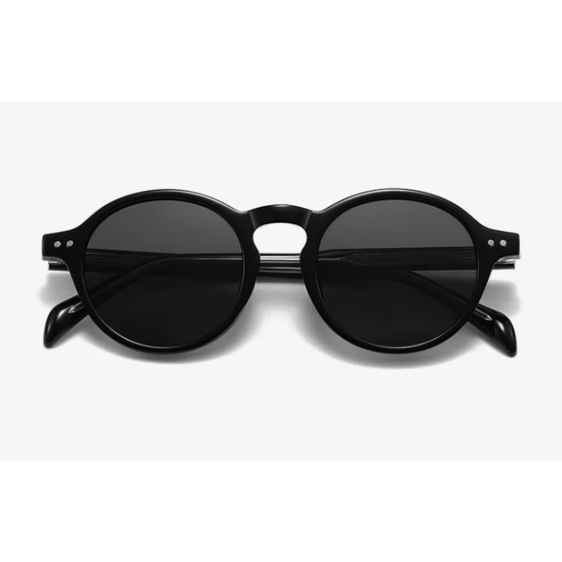 Personalized Polarized Retro Sunglasses For Men And Women Black_voghion.com