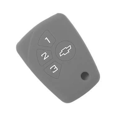 Silicon Linings Jacket Smart Key Holder 3 Button Remote Car Key Cover case for Chevrolet Spark Optra Captiva Aveo