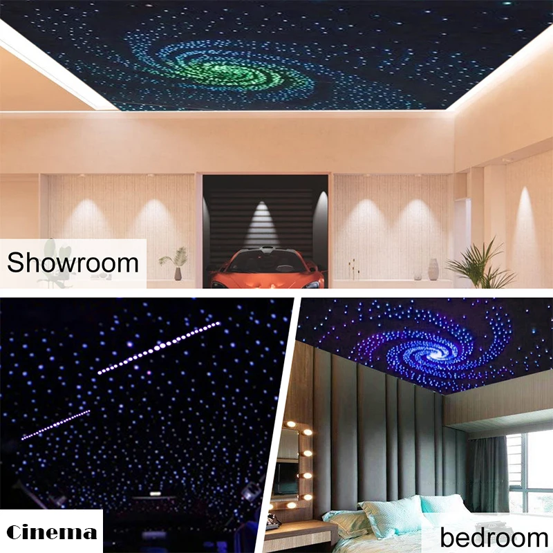 Decorative Star Ceiling Led Black Fiber Optic Light Kit for Restaurant ...