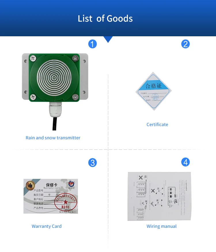 Weather Station Use Optical Rs485 Snow Sensor Rain Sensor Prices
