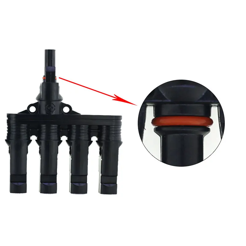 One In Four Solar Panel Connectors Male Female Parallel Branch Connectors ODM OEM 12