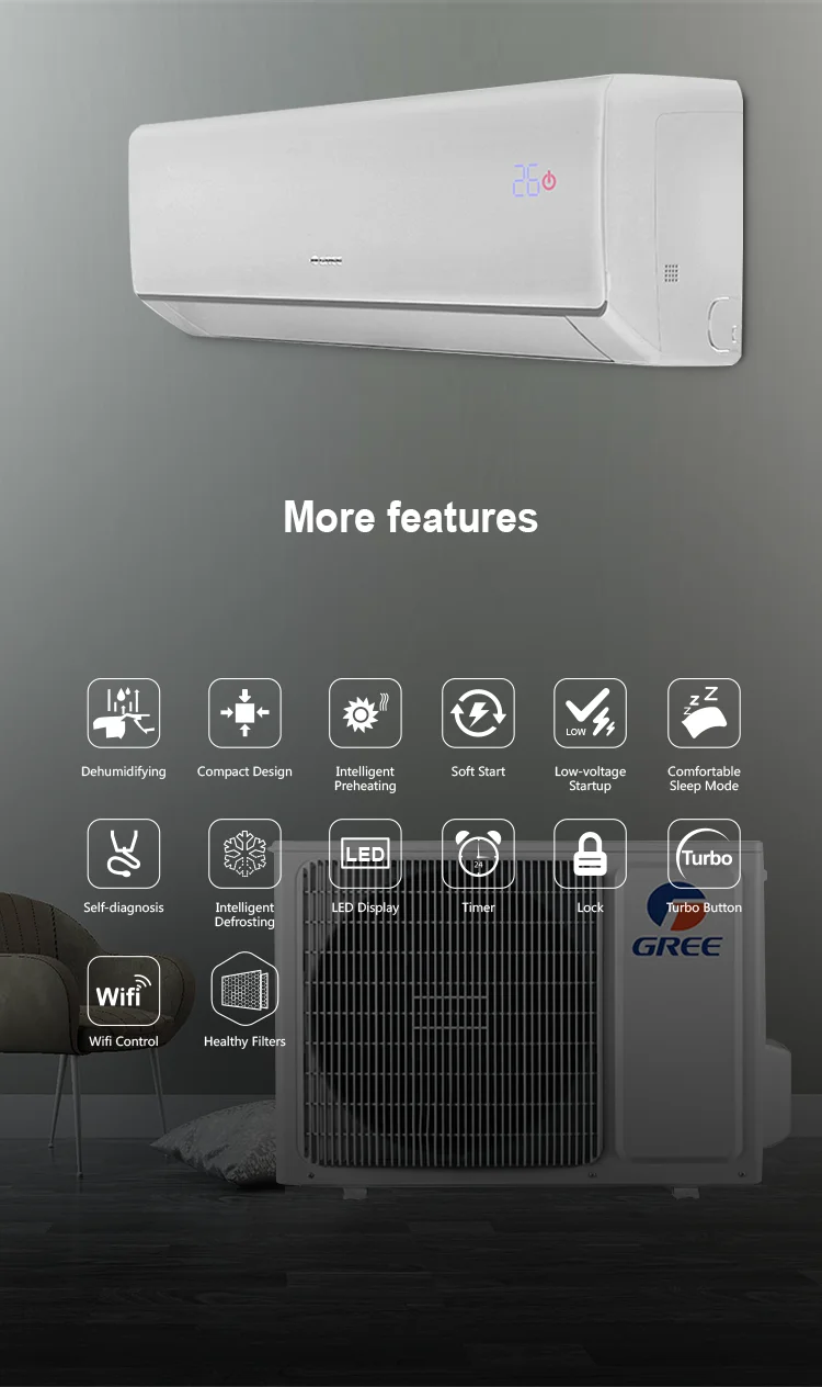 Heat Air Conditioner, GREE, 9000btu, 12000btu, 18000btu - detail 14