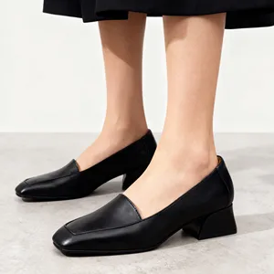 Wholesale Factory Price Leather Pumps for Women Customized Logo High Quality Heels