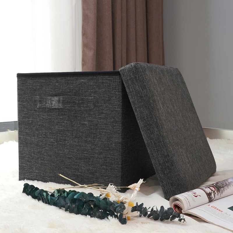 2026 Hot Sale Storage Foldable Ottoman Folding Storage Ottoman Box Shoes Changing Stool
