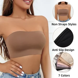 Wholesale Hot Selling Seamless One Piece Bustier High Elasticity Girls Tube Top Best Bras Strapless Bra BH
