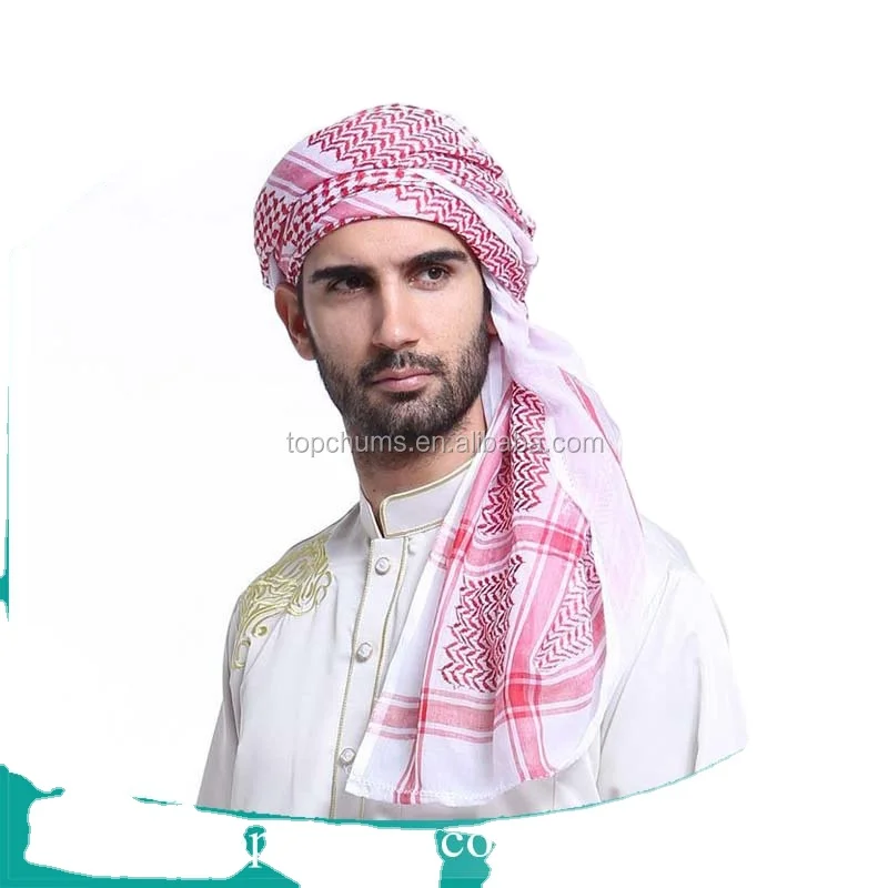 Hot Selling Square Red Pakistan Muslim Arabic Head Scarf for Men