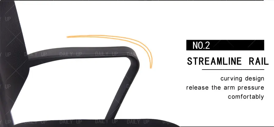 Sled Mesh Office Chair With Ergonomic Armrest And Breathable Backrest Executive Computer Chair For Reception Meeting Conference