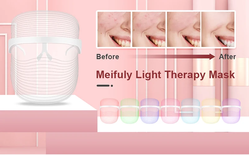 7 Colors Programmable Led Beauty Light Therapy Led Face Masks Facial