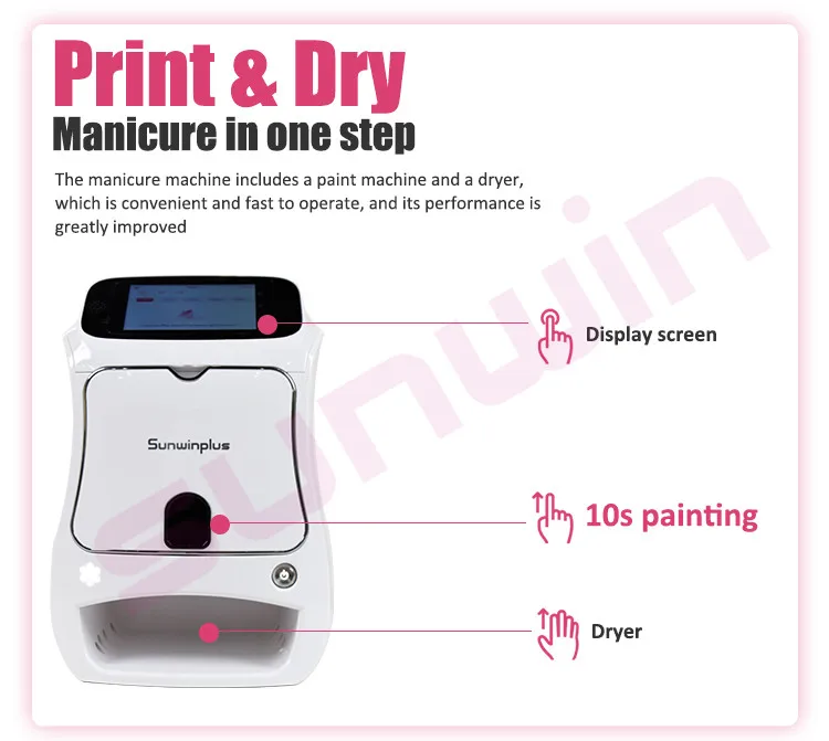 2024 3D  Price Printing Portable Automatic Nail Print Art Machine Polish DIY Digital Auto Nail Printer
