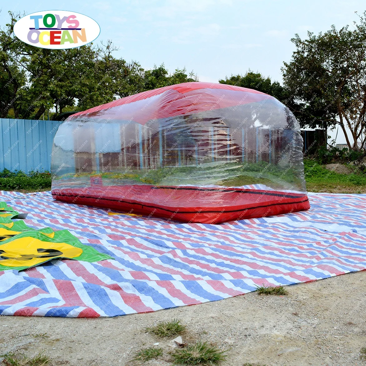 Inflatable Green and Transparent Bubble Car Display Capsule for Sale, Waterproof Car Cover