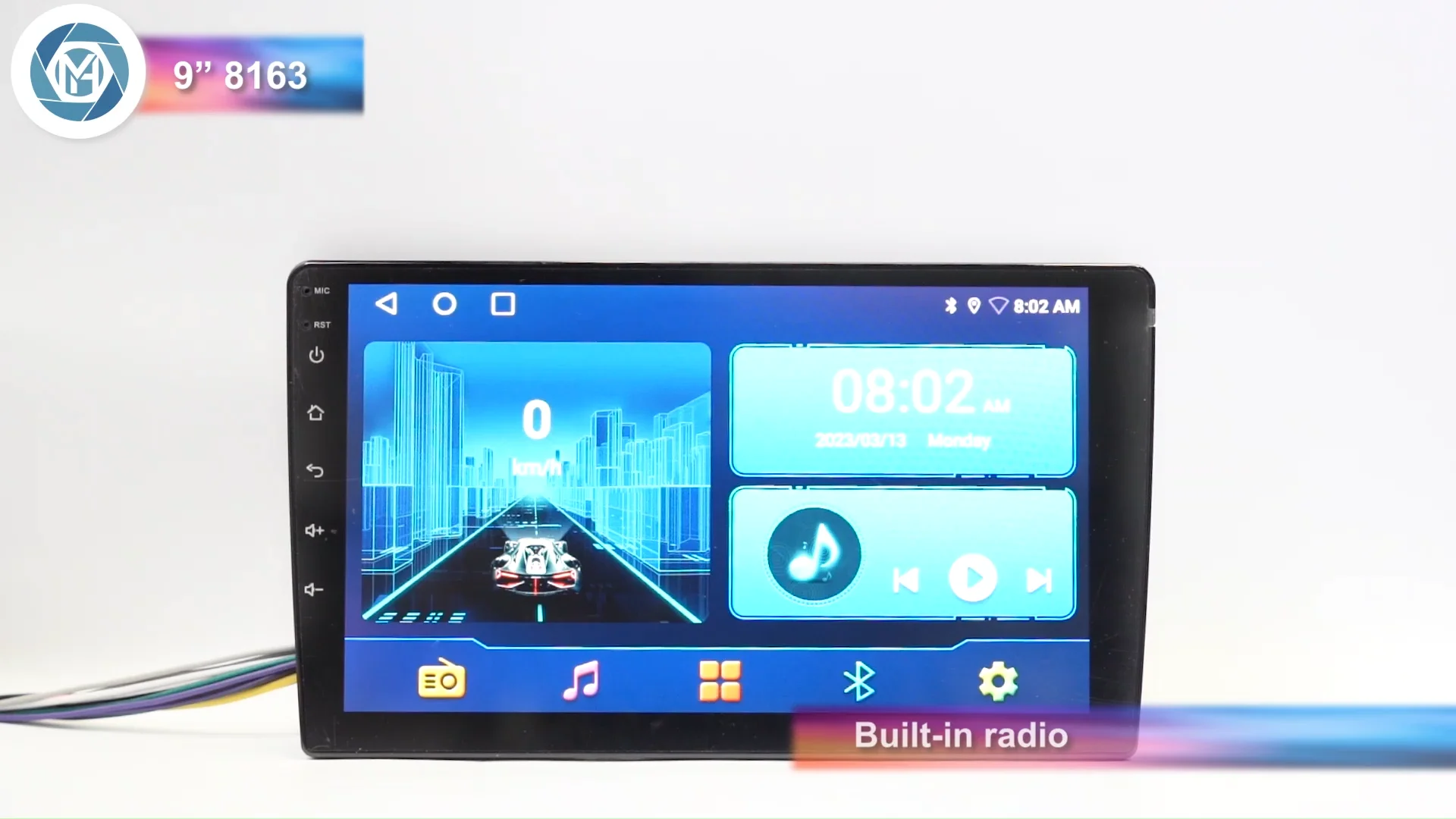 Qled Android Car Video Head Unit 9 10inch 2din Universal Car Audio