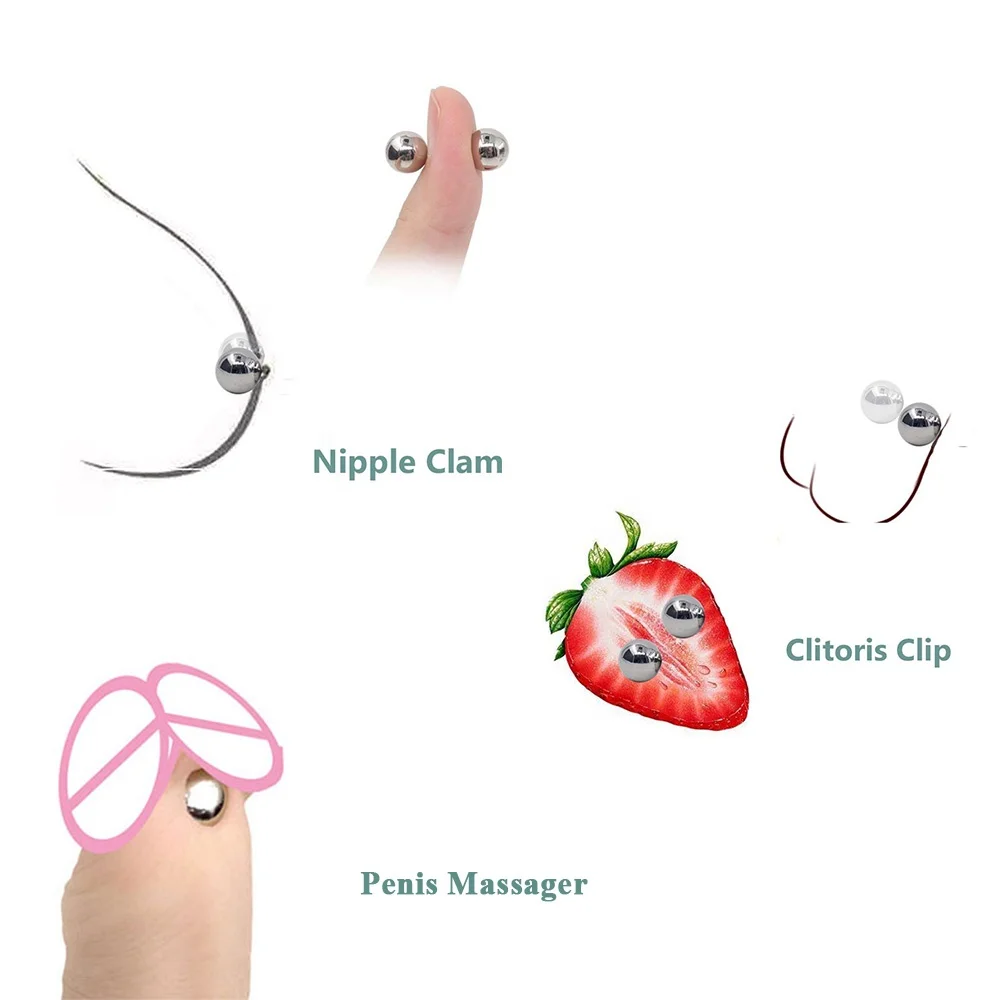 10mm Powerful Magnet Nipple Clamps Wholesale Nipple Sex Toys Clitoris  Stimulator Strong Magnetic Orbs Erotic Toys