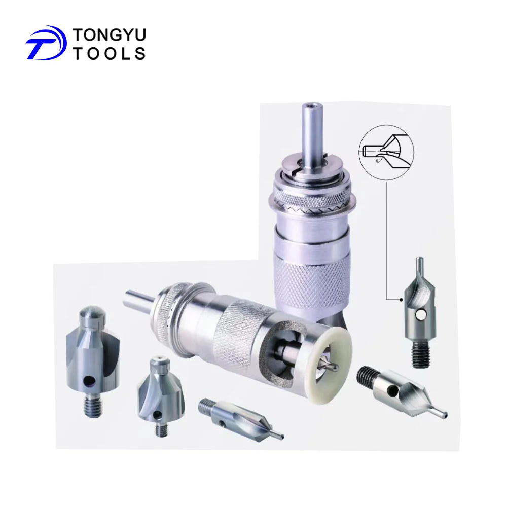 100 Degree High Speed Steel Threaded Shank Micro Stop Countersink
