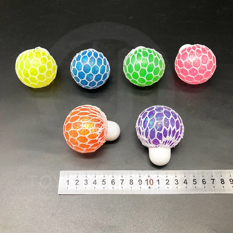 Сжимаемый антистресс Amazon 6 см ТПР мяч с золотой пудрой