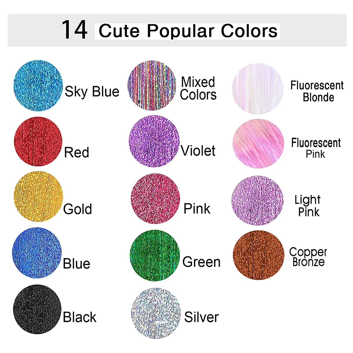 Wholesale Tinsel With Tool Hair Extension Tinsel Kit Glitter Hair Extensions For Women Girls